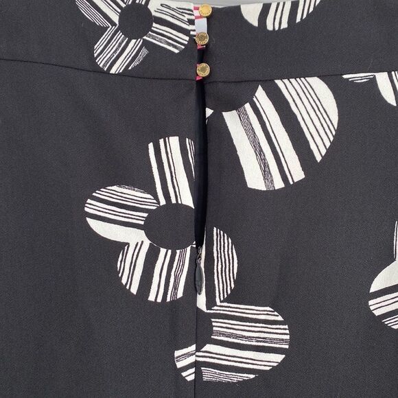 Juicy Couture Pop Art Retro Flower Power Mini Dress‎ Black / White size 0 - Picture 5 of 11